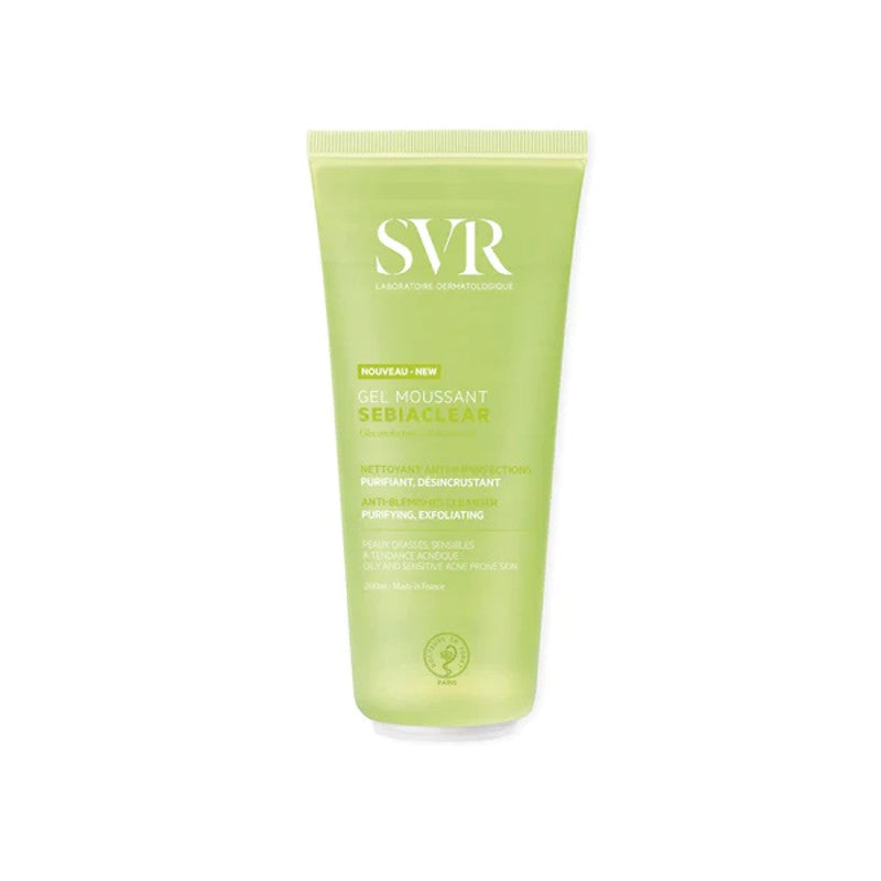 SVR SEBIACLEAR Gel Moussant Purifying, Exfoliating Anti-blemish Cleanser 200ML