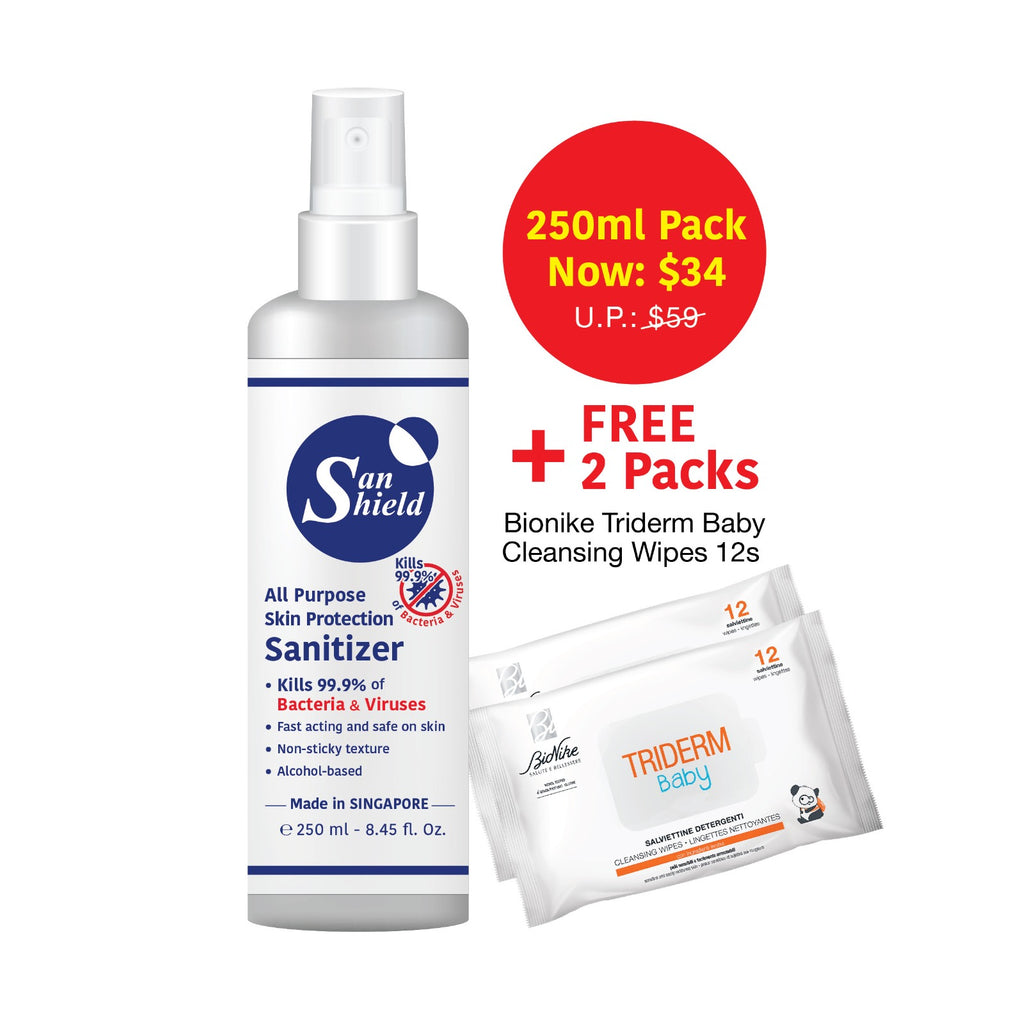 San Shield All Purpose Skin Sanitizer 250ml
